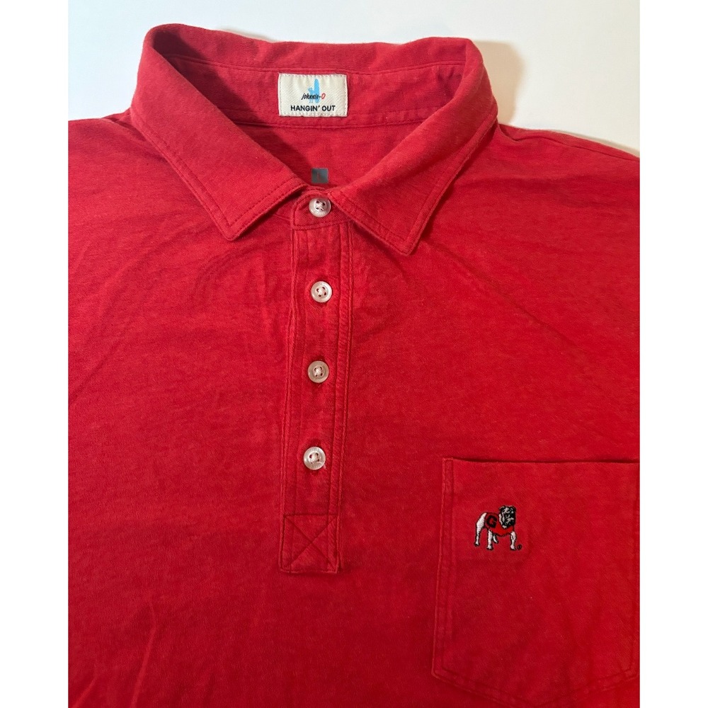 Johnnie-O Georgia Bulldogs Red Polo Shirt | Large - Picture 1 of 4